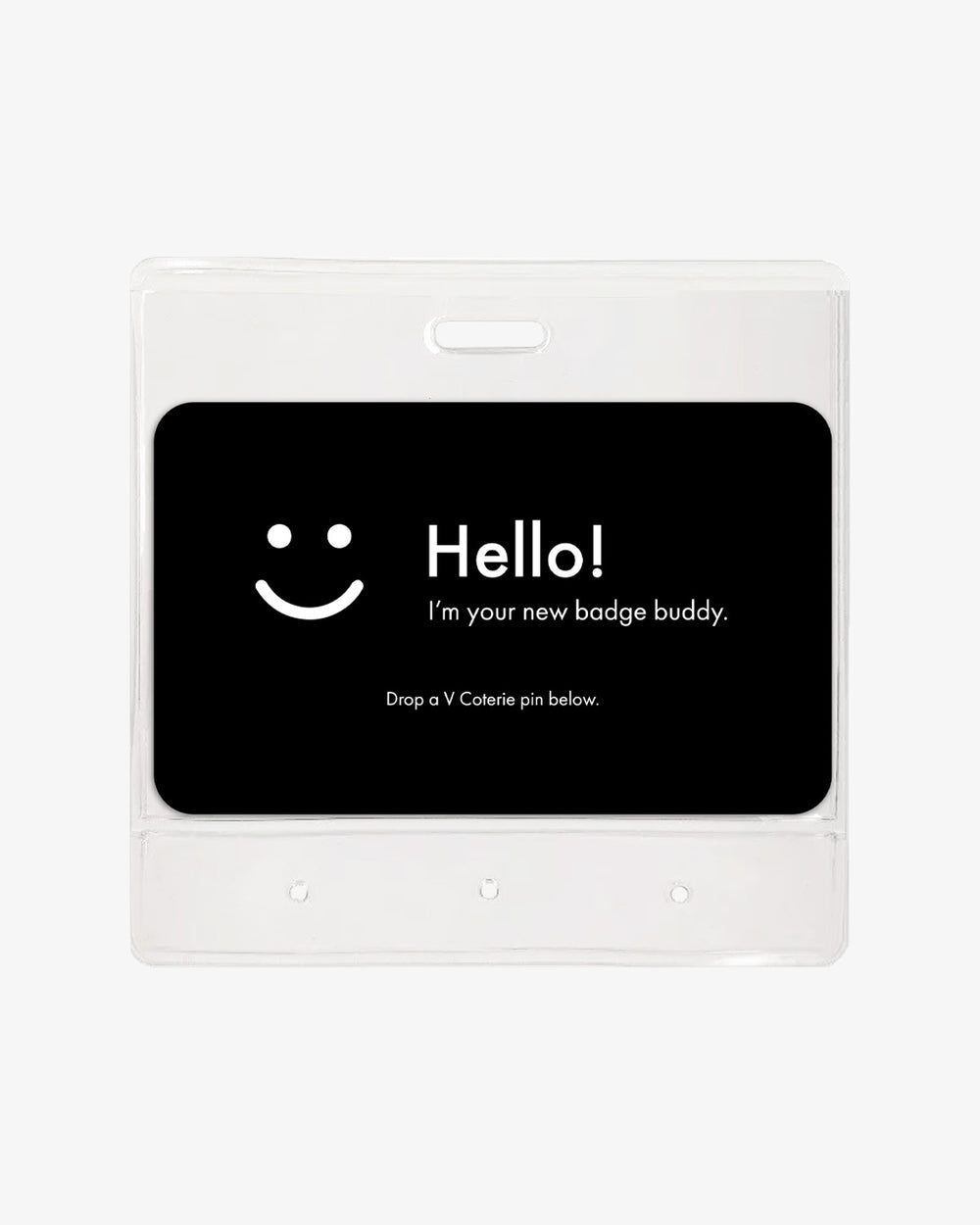 Horizontal ID Badge Pin Holder
